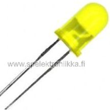 Keltainen 5 mm LED diffusoitu 100kpl