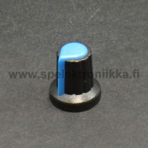 Potentiometrin nuppi 6mm akselille osoittimella "push to fit" SININEN