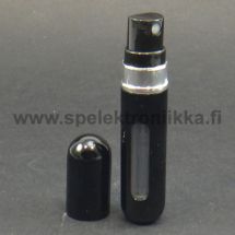 Pieni suihkepullo hajuvesipullo parfyymipullo 5 ml musta tyylikäs pienikokoinen