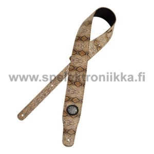 Kitarahihna, guitar strap GST205BR ruskea snake skin