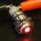 Painokytkin 1 x vaihto metallia punainen LED keskellä (latch) IP67