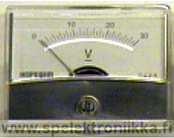 Analoginen taulumittari / paneelimittari peilill�, alue 0 - 15V