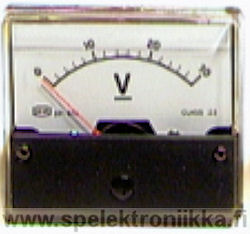 Analoginen taulumittari / paneelimittari, ei peili�, alue 0 - 300VAC