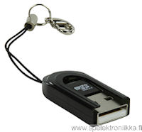 Minikokoinen USB kortinlukija Micro SD / T-Flash ja SDHC -korteille