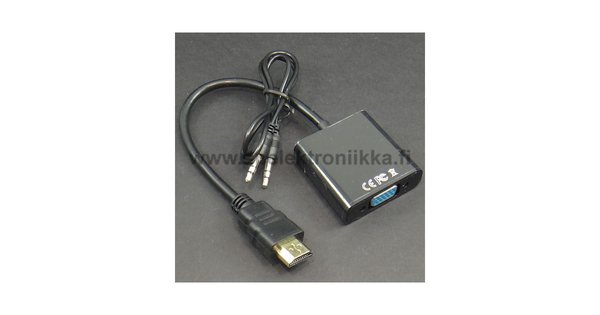 HDMI - VGA -muunnin HDMI - VGA adapteri muuttaa HDMI signaalin VGA ...