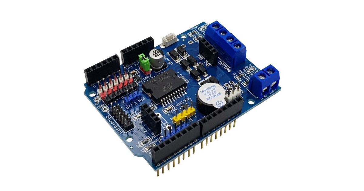 Arduino UNO L298P motor shield | SP-Elektroniikka