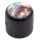 Abalone-koristeltu half dome nuppi ABAHD18BK, musta