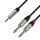 Audiokaapeli REAN 3.5mm stereoplugi + 2 x 6.3mm monoplugi - 1.5m