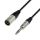 Mikrofonikaapeli REAN XLR uros - 6.3mm stereoplugi liittimillä, 3m