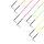 Instrumentti- / välikaapeli neon setti (4kpl) kulmaplugeilla 30CM