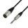 Mikrofonikaapeli REAN XLR uros - 6.3mm monoplugi liittimillä, 3m