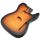 Tele body, mahogany - quilted maple top, HS, 3-tone burst, lakattu, gloss