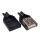 USB A naaras johtoon, juotettava