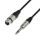 Mikrofonikaapeli REAN XLR naaras - 6.3mm stereoplugi liittimillä, 3m