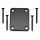 Kaulan kiinnityslevy setti musta 51.2 x 64.6 mm KAUSET1709BK