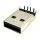 USB A -uros, kulma piirilevylle litteä