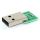 USB A uros adapterikortti piirilevyllä piirilevyn voi kiinnittää laitteeseen