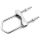 U pultti U lenkki pituus n. 165mm 50mm putkelle galvanoitu 8mm mutterit