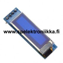 0.91" OLED mustavalkoinen I2C näyttö esim. Arduino sovelluksiin