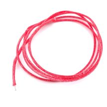 Cloth covered push-back wire stranded Red 18 AWG 1m
