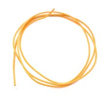 Cloth covered push-back wire stranded Yellow 22 AWG 1m