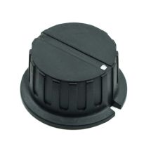 Potentiometrin nuppi, musta, bakeliitti, malli 3D