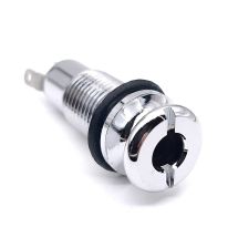 Stereojakki 6.3 mm hihnanupilla, kromi, puuhun kierrettävä, tiheä kierre