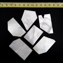 MOP -palaset, 1.5 mm, isoja paloja AA -Grade n. 28.5 g - 6 palasta - setti 3