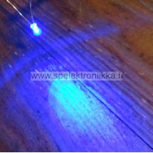 LED 3mm Superkirkas Sininen 3500 mcd 40 astetta