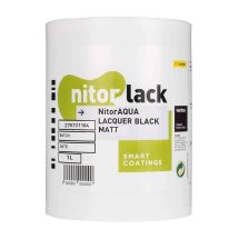 NitorLACK NitorAQUA waterbased matte black lacquer - 1000ml can