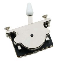 Mikrofoninvaihtokytkin - 5 tie, valettu runko, valkoinen nuppi