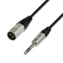 Mikrofonikaapeli REAN XLR uros - 6.3mm stereoplugi liittimillä, 3m
