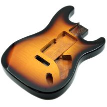 Strato body, mahogany - flame maple top, HHH, 3-tone burst, lakattu, gloss