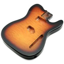 Tele body, mahogany - quilted maple top, HS, 3-tone burst, lakattu, gloss
