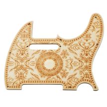 TC-tyylinen plektrasuoja, carved wood