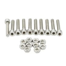 Koneruuvi + mutterisetti M5 x 20 mm, 10 kpl, rosteri