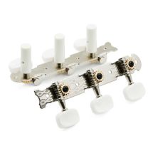 UT guitar parts viritin klassiselle kitaralle, 3R+3L, kromi / valkoinen