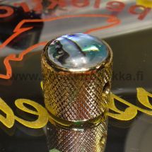Abalone koristeltu half dome nuppi ABAHD18GD, kulta