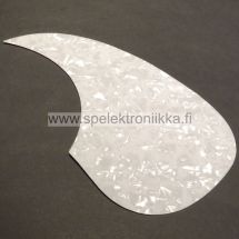 Akustisen kitaran pleksi pearl white liimapinta teardrop style PG100PW