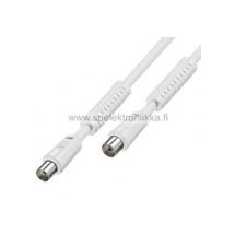 Antennijohto, ferriiteillä uros / naaras, 1.5 m tuplasuojaus