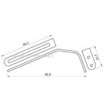 Pleksin kiinnike Archtop guitar bracket crome type14CR