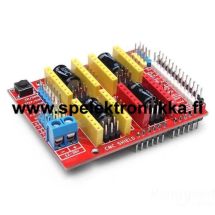 Arduino yhteensopiva CNC Shield v3 paikat neljälle A4988 tai DRV8825 ohjainmoduulille