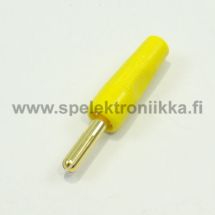 Banana connector 4mm male BL1 gold yellow