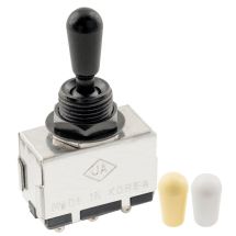 Vaihtokytkin kahdelle mikrofonille, mustat kierteet, box-style