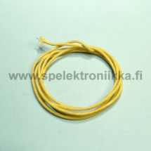 Kangaspäällinen Keltainen monisäikeinen vintagejohdin 18 AWG 1m