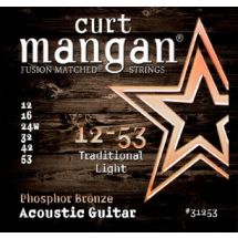Curt Mangan 12-53 Phosphor Bronze Traditional Light - Teräskielisen akustisen kielisetti