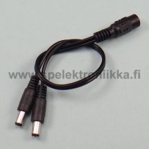 DC haaroitin  1 x 2.1/5.5mm -> 2 x 2.1/5.5mm