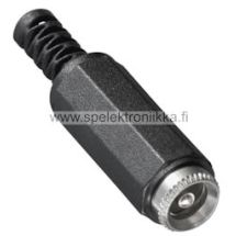 DC jatkoliitin johtoon 2.5mm / 5.5 mm