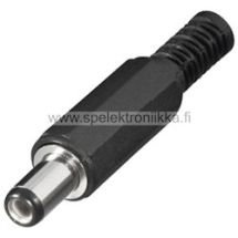 DC pistoke -liitin DC plugi 2.1 mm / 5.5 mm / metalliosa 9 mm