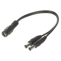 DC haaroitin  1 x 2.1/5.5mm -> 2 x 2.1/5.5mm